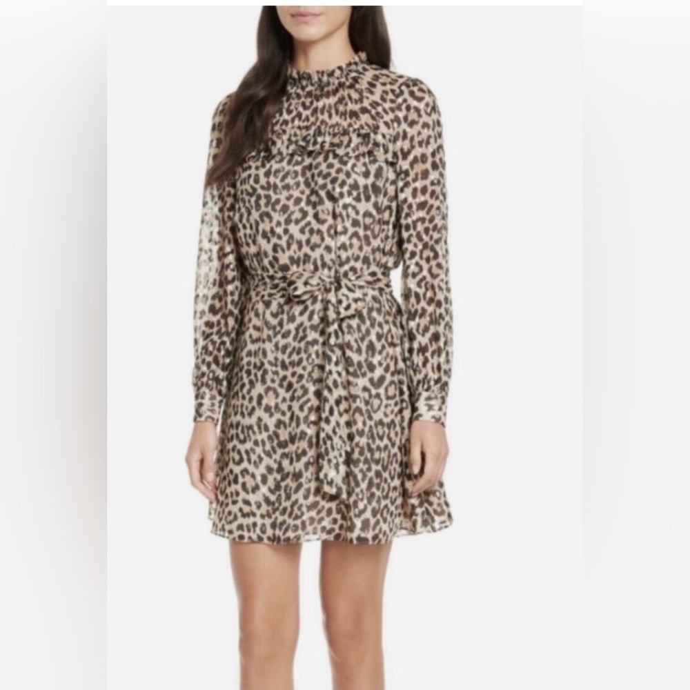 Kate Spade New York Silk Chiffon Metallic Shift Dress